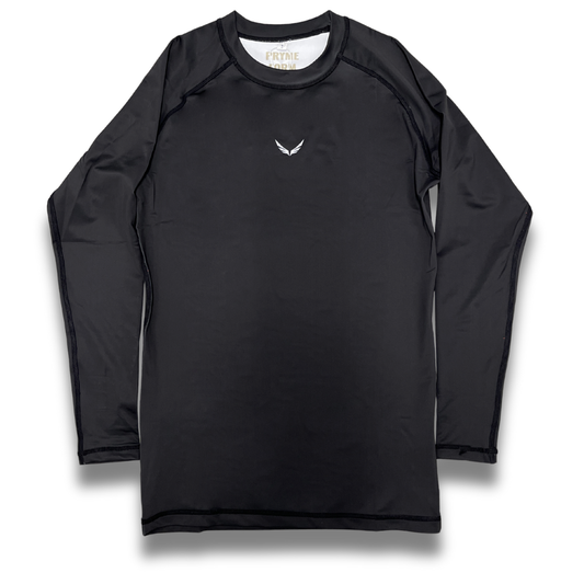 R07. Rashguard Long sleeve - Black/White