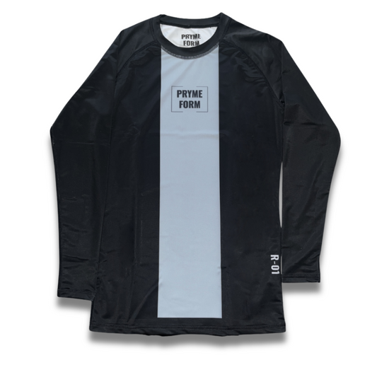 R01.Rashguard Long Sleeve - Black/Blue