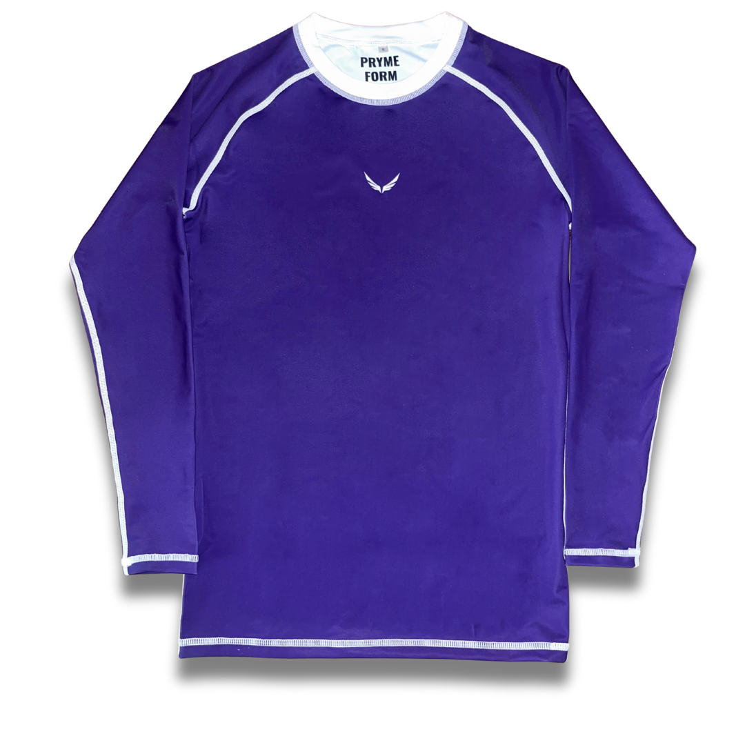 R05. Rashguard Long sleeve - Purple/white