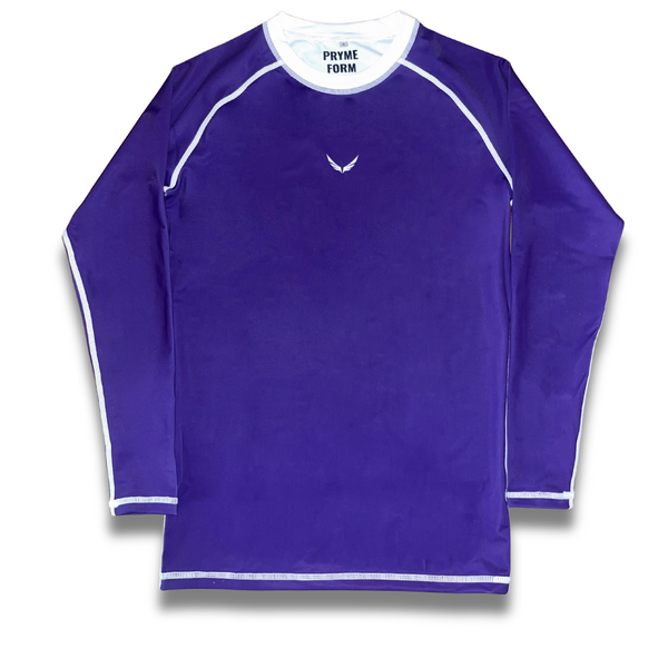 R05. Rashguard Long sleeve - Purple/white
