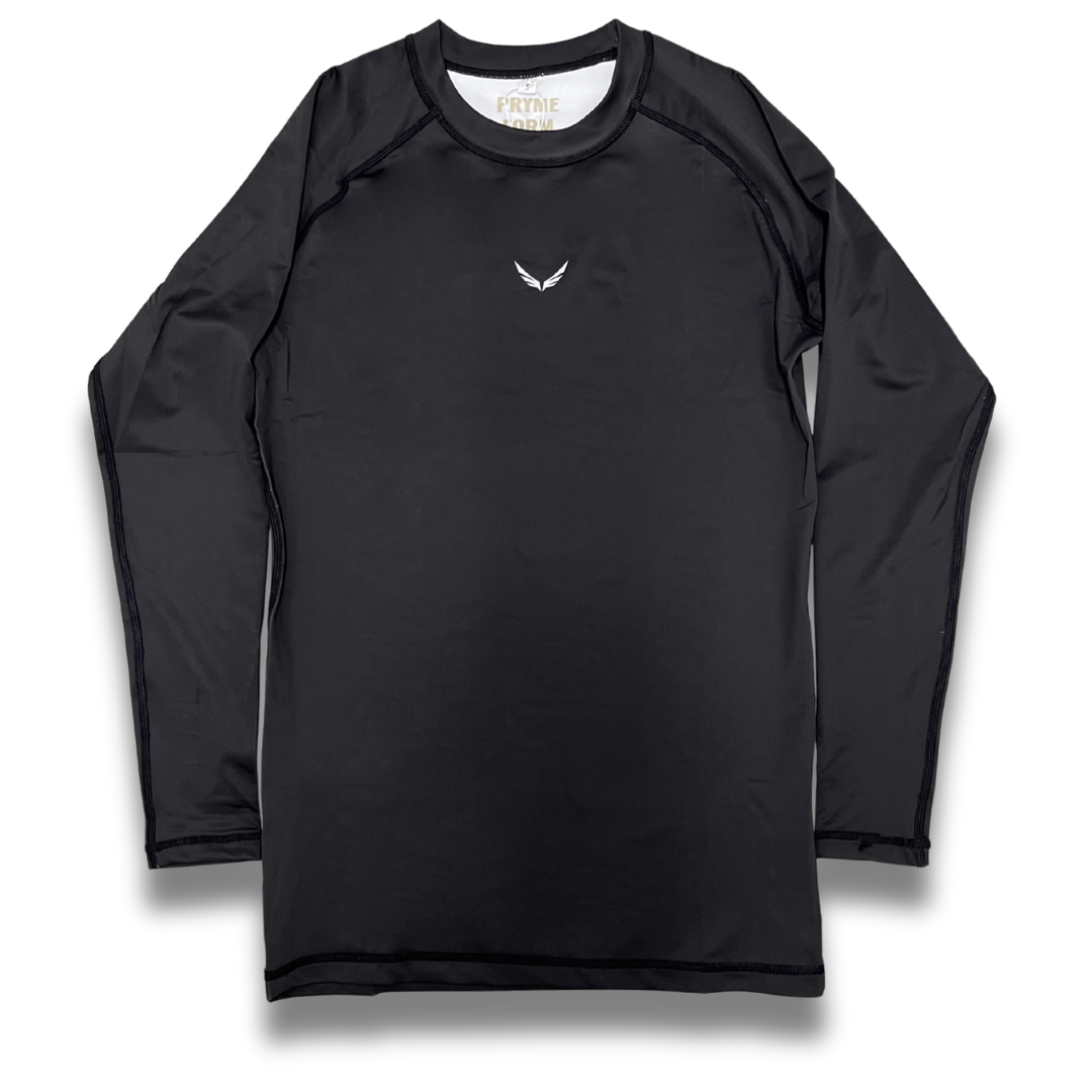 R07. Rashguard Long sleeve - Black/White