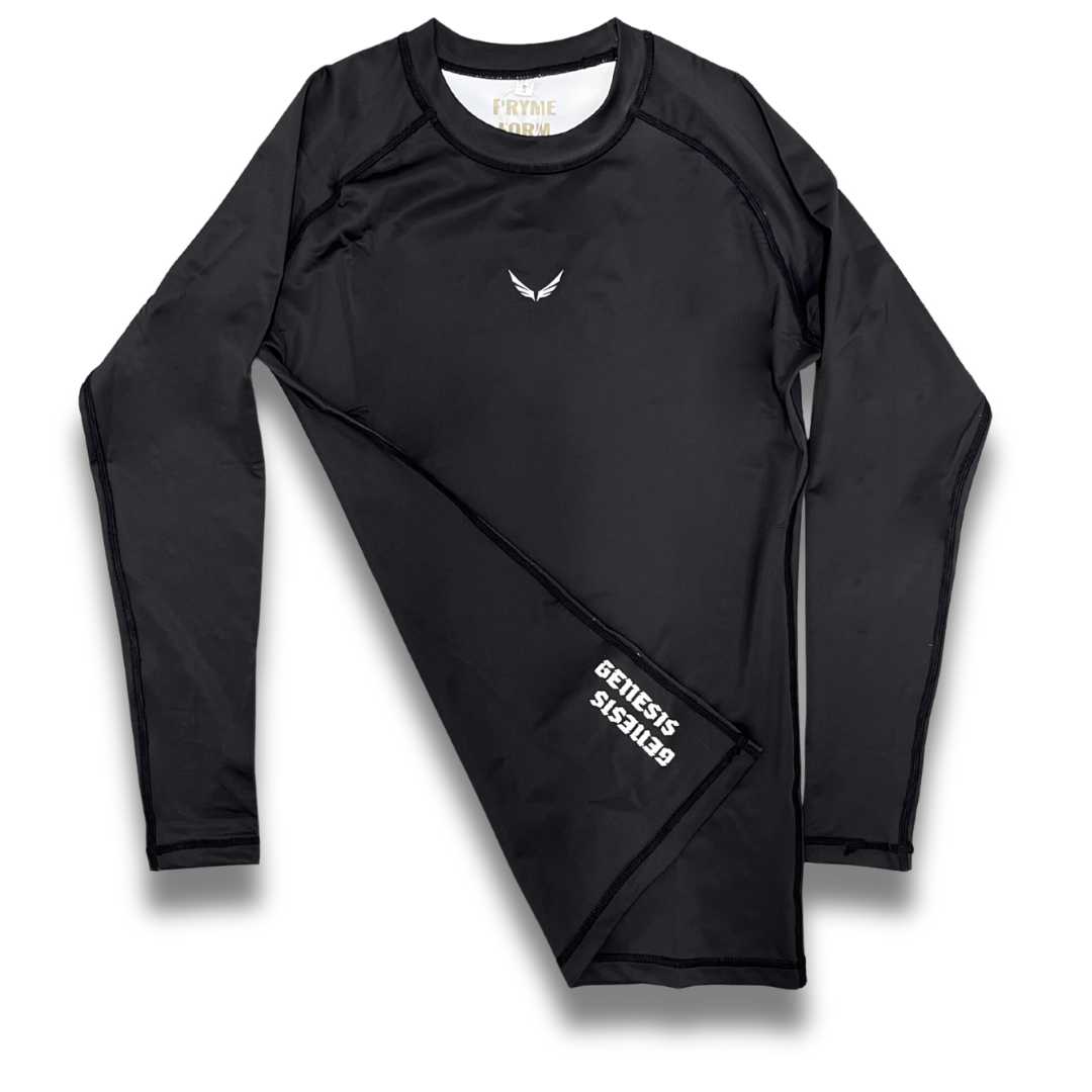R07. Rashguard Long sleeve - Black/White