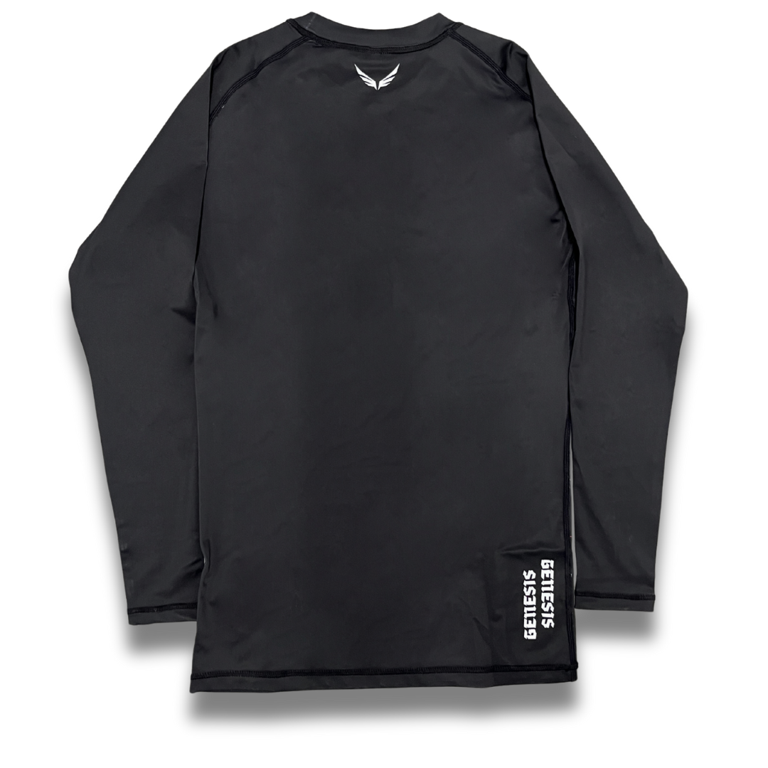 R07. Rashguard Long sleeve - Black/White