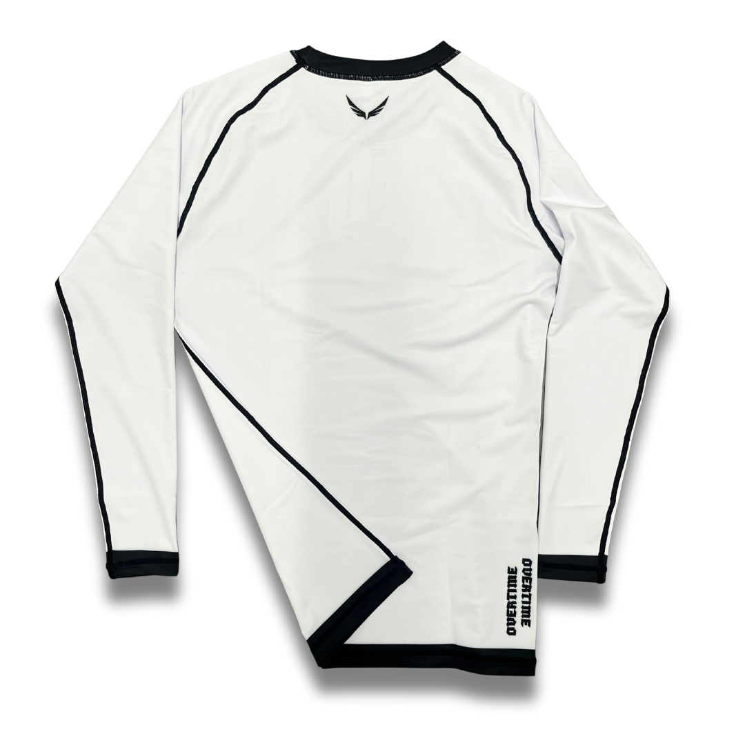 R08. Rashguard Long sleeve - White/Black
