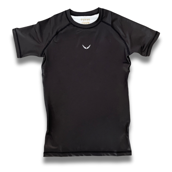 R07. Rashguard short sleeve - Black/White
