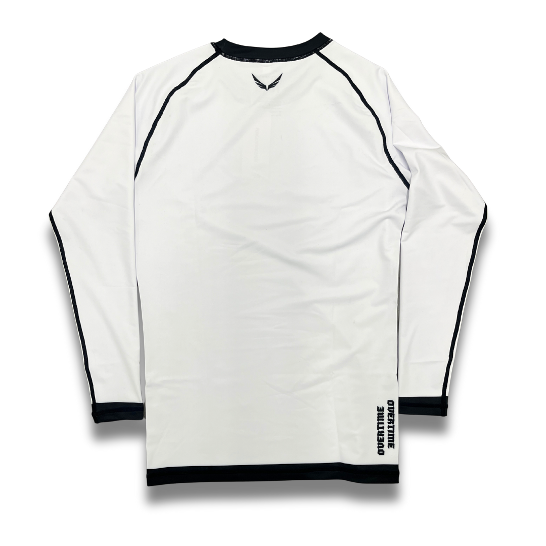 R08. Rashguard Long sleeve - White/Black
