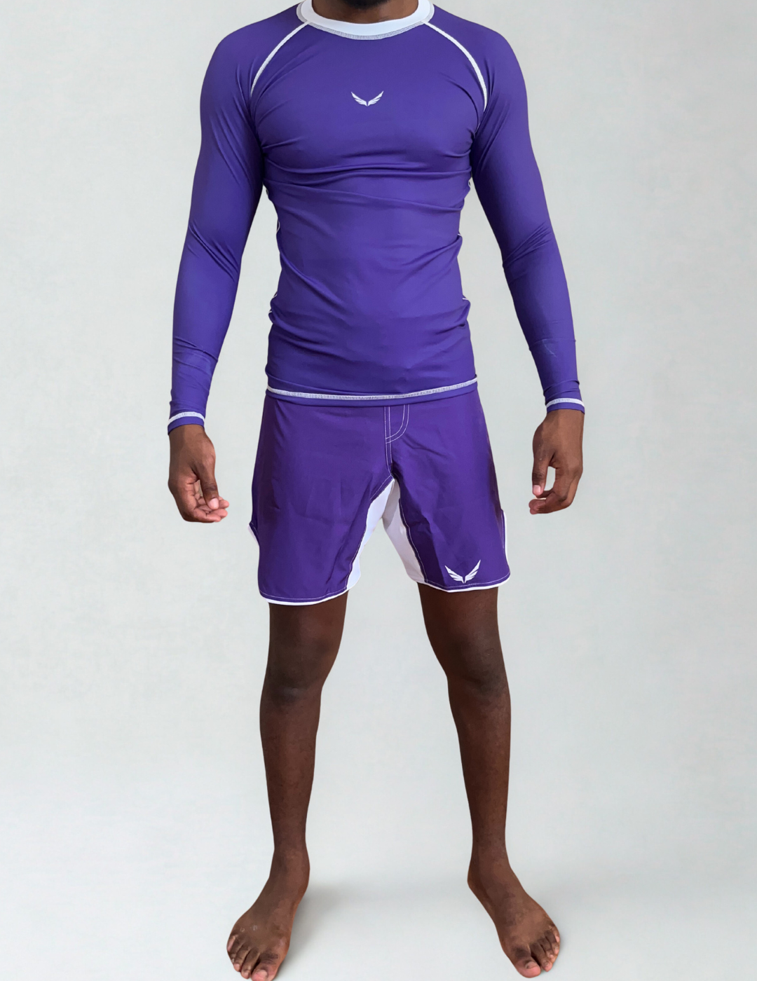 R05. Rashguard Long sleeve - Purple/white