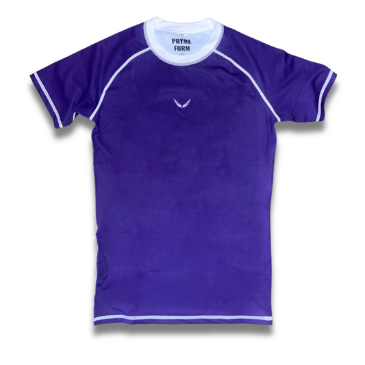 R05. Rashguard short sleeve - Purple/white