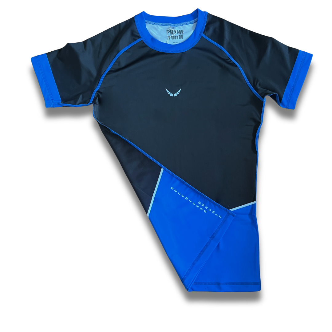 R11. Rashguard short sleeve - Blue/Black