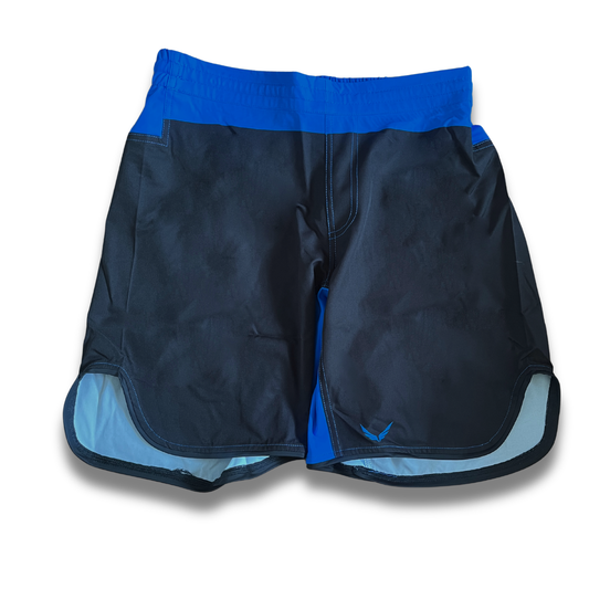 S07.Mid thigh cut shorts - Blue/Black