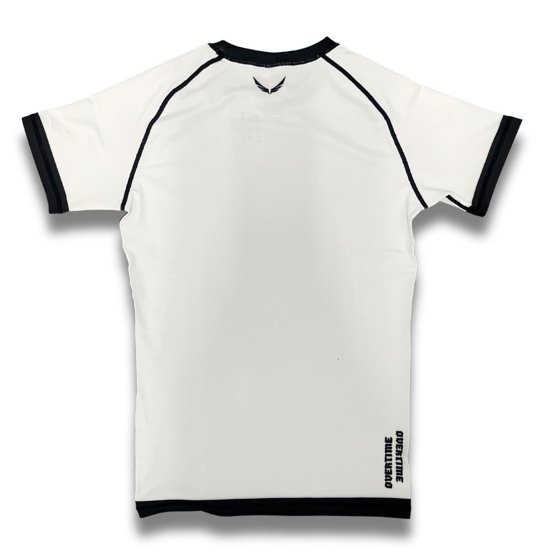 R08. Rashguard short sleeve - White/Black