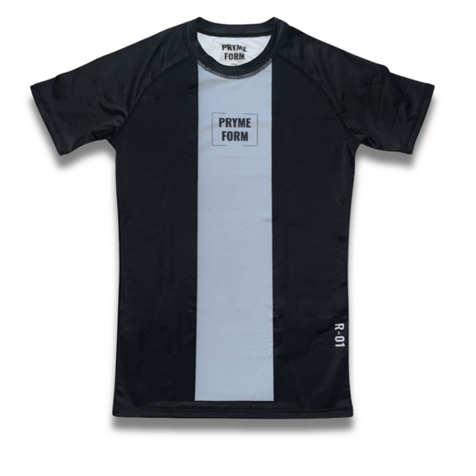 R01.Rashguard Short Sleeve - Black/Blue