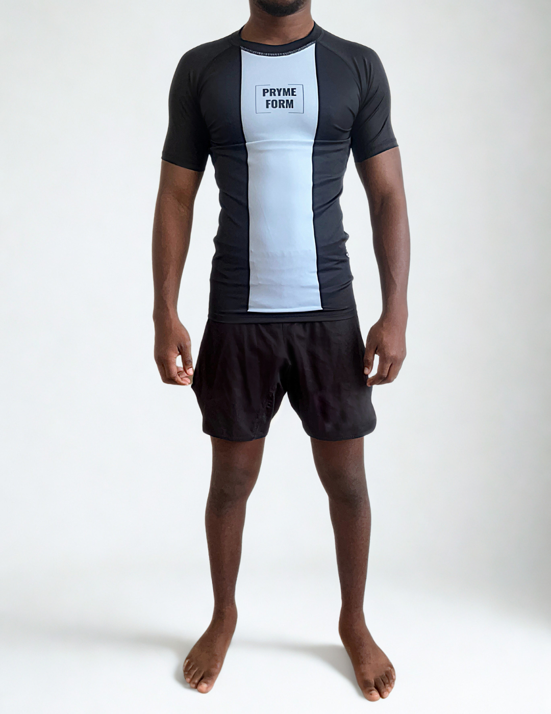 R01.Rashguard Short Sleeve - Black/Blue