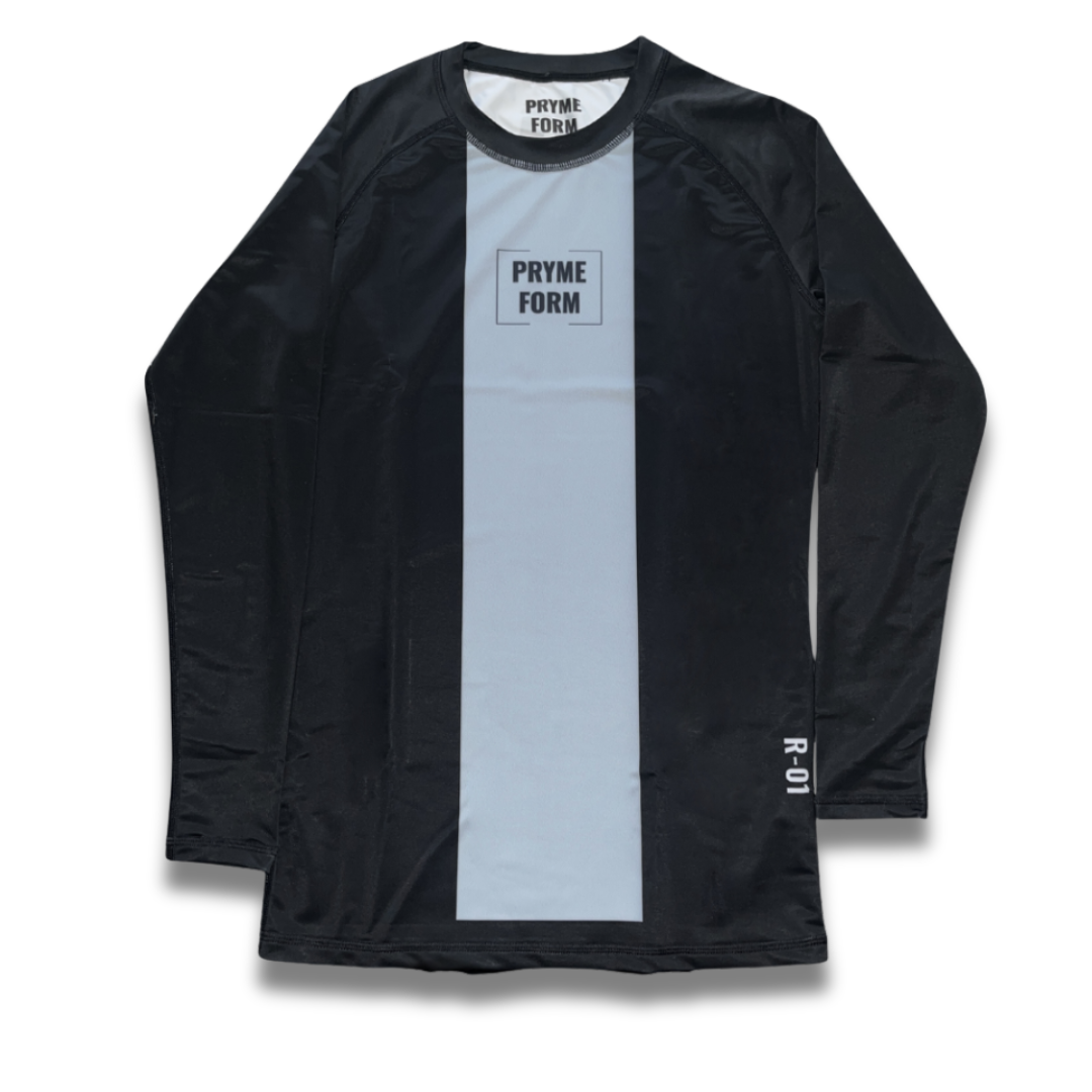 R01.Rashguard Long Sleeve - Black/Blue