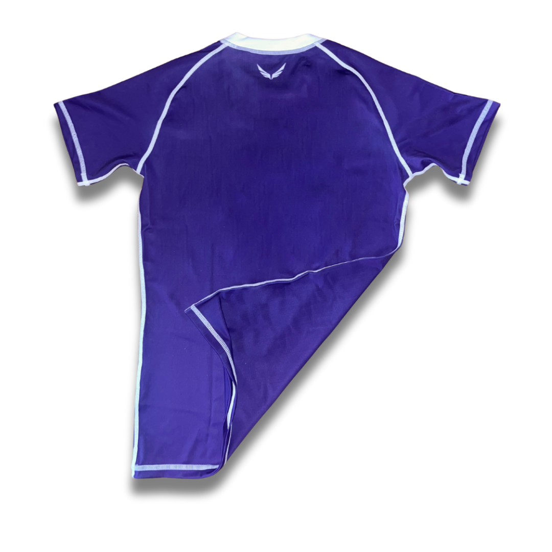 R05. Rashguard short sleeve - Purple/white